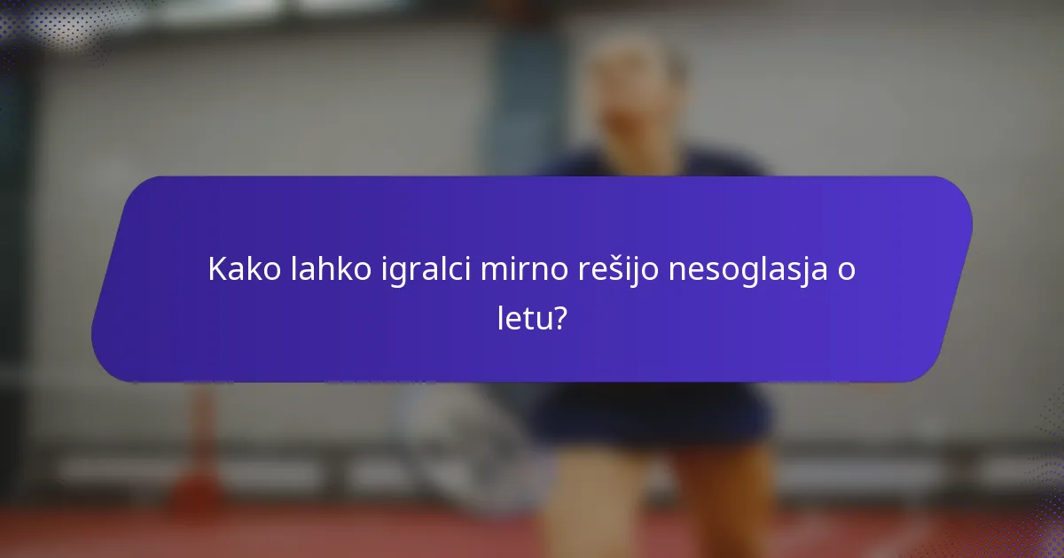 Kako lahko igralci mirno rešijo nesoglasja o letu?