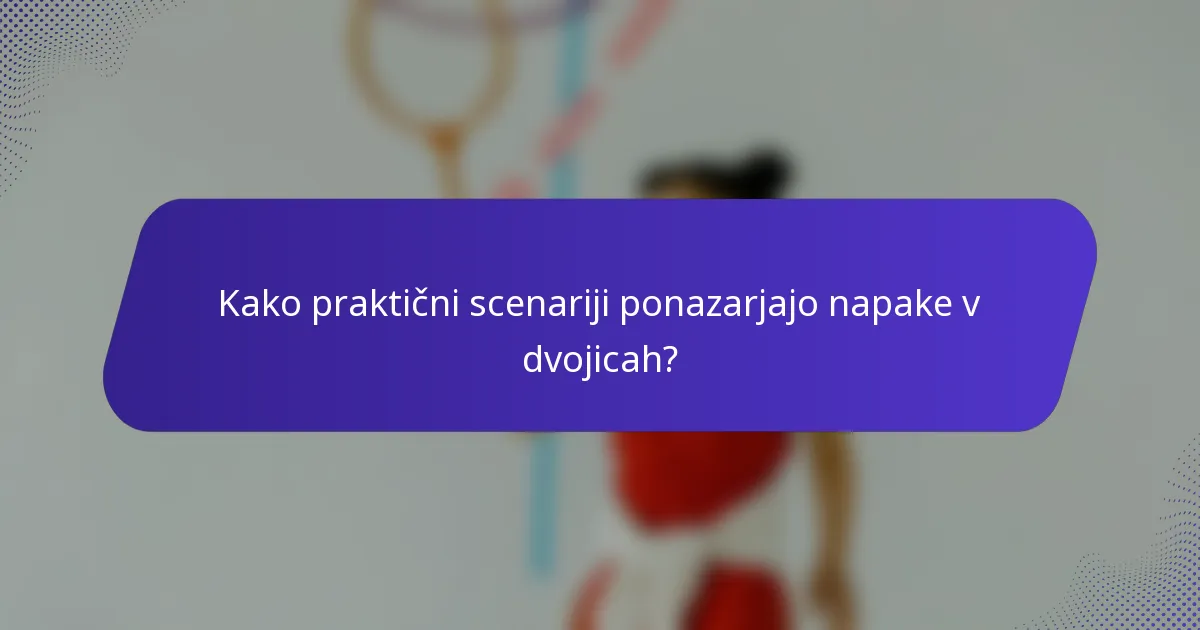 Kako praktični scenariji ponazarjajo napake v dvojicah?